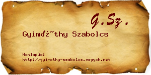 Gyimóthy Szabolcs névjegykártya