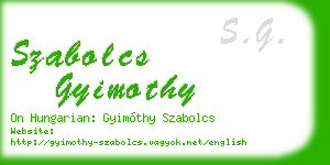 szabolcs gyimothy business card